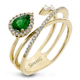 Color Ring in 18k Gold with Diamonds