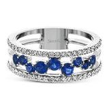Color Ring in 18k Gold with Diamonds