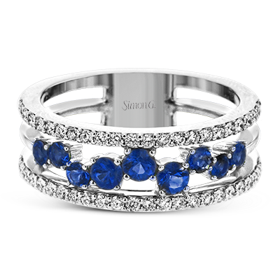 Color Ring in 18k Gold with Diamonds