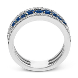 Color Ring in 18k Gold with Diamonds