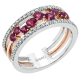 Color Ring in 18k Gold with Diamonds