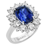 Color Ring in 18k Gold with Diamonds