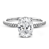 Engagement Ring in 18k Gold with Diamonds