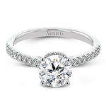 Engagement Ring in 18k Gold with Diamonds
