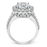 Engagement Ring in 18k Gold with Diamonds