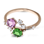 Color Ring in 18k Gold with Diamonds