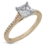 Engagement Ring in 18k Gold with Diamonds