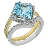 Color Ring in 18k Gold with Diamonds
