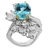 Color Ring in 18k Gold with Diamonds