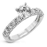 Engagement Ring in 18k Gold with Diamonds
