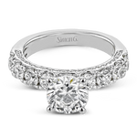 Engagement Ring in 18k Gold with Diamonds