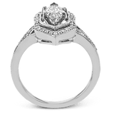 Engagement Ring in 18k Gold with Diamonds