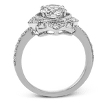 Engagement Ring in 18k Gold with Diamonds