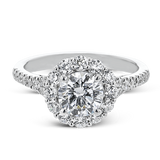 Engagement Ring in 18k Gold with Diamonds