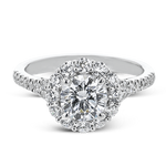 Engagement Ring in 18k Gold with Diamonds