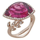 Color Ring in 18k Gold with Diamonds