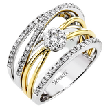 Right Hand Ring in 18k Gold with Diamonds