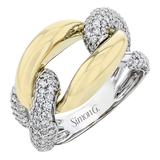 Right Hand Ring in 18k Gold with Diamonds