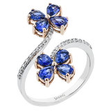 Color Ring in 18k Gold with Diamonds