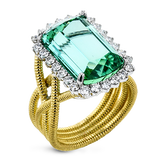 Color Ring in 18k Gold with Diamonds