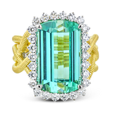 Color Ring in 18k Gold with Diamonds
