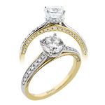 Engagement Ring in 18k Gold with Diamonds