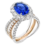 Color Ring in 18k Gold with Diamonds