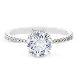 Engagement Ring in 18k Gold with Diamonds