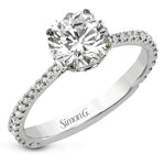 Engagement Ring in 18k Gold with Diamonds