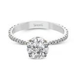 Engagement Ring in 18k Gold with Diamonds