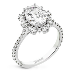 Engagement Ring in 18k Gold with Diamonds