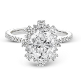 Engagement Ring in 18k Gold with Diamonds