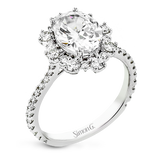 Engagement Ring in 18k Gold with Diamonds