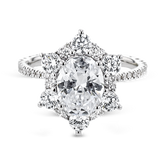 Engagement Ring in 18k Gold with Diamonds
