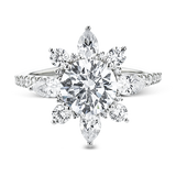 Engagement Ring in 18k Gold with Diamonds