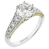 Engagement Ring in 18k Gold with Diamonds