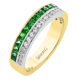 Color Ring in 18k Gold with Diamonds