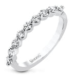 Wedding Band in 18k Gold with Diamonds