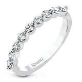 Wedding Band in 18k Gold with Diamonds