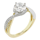 Engagement Ring in 18k Gold with Diamonds