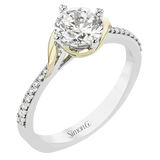 Engagement Ring in 18k Gold with Diamonds
