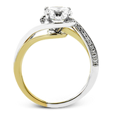 Engagement Ring in 18k Gold with Diamonds
