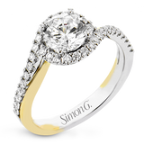 Engagement Ring in 18k Gold with Diamonds