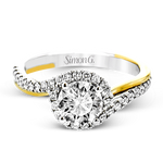 Engagement Ring in 18k Gold with Diamonds