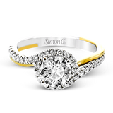 Engagement Ring in 18k Gold with Diamonds