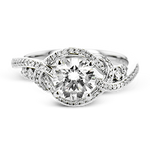 Engagement Ring in 18k Gold with Diamonds