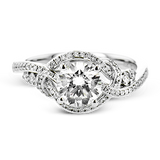 Engagement Ring in 18k Gold with Diamonds