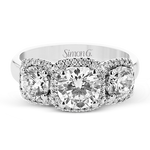 Engagement Ring in 18k Gold with Diamonds