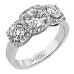 Engagement Ring in 18k Gold with Diamonds