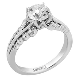 Engagement Ring in 18k Gold with Diamonds